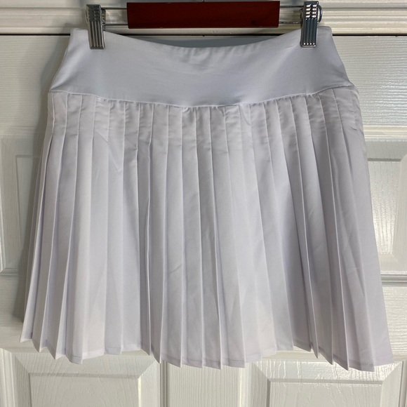 Vital Life Pleated Skirt W/Pockets White Size Small Flaw from Shown In Photo New - Picture 8 of 15